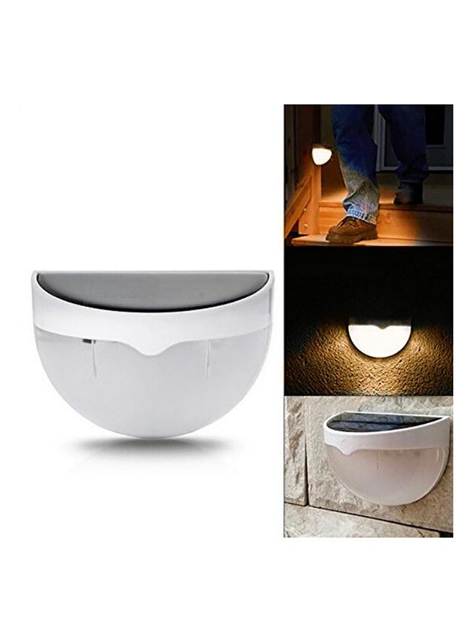 NIBEMINENT Semi-Circular LED Solar Outdoor Wall Light White 4 x 24cm - Image 2