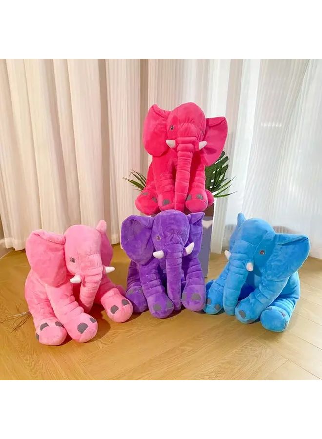 Pink Adorable Plush Elephant Toy Soft Cuddly Companion For Halloween Thanksgiving Christmas Gifts - Image 4