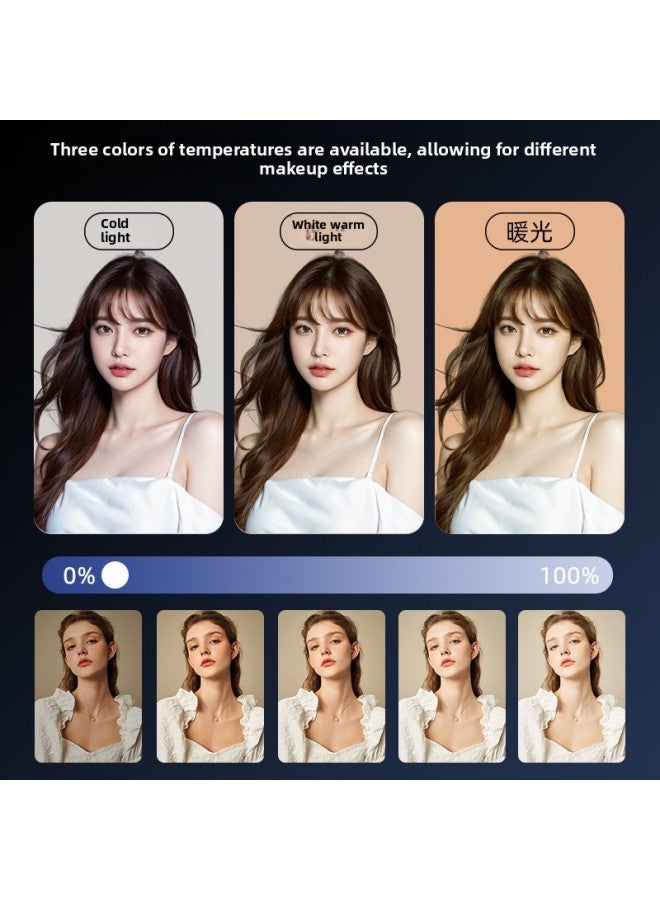 Led Fill Light Still Life Photography Camera Flat Light Beauty Live Light Video Conference Light Soft Light-Specifications:Three-tone Lighting 11inch Square Lamp + 2.4m Tripod  - Image 3