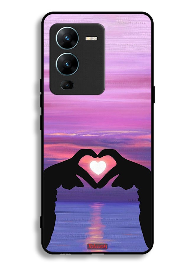 Tolwak Vivo V25 Pro 5G Protective Case Cover Heart Moon - Image 2
