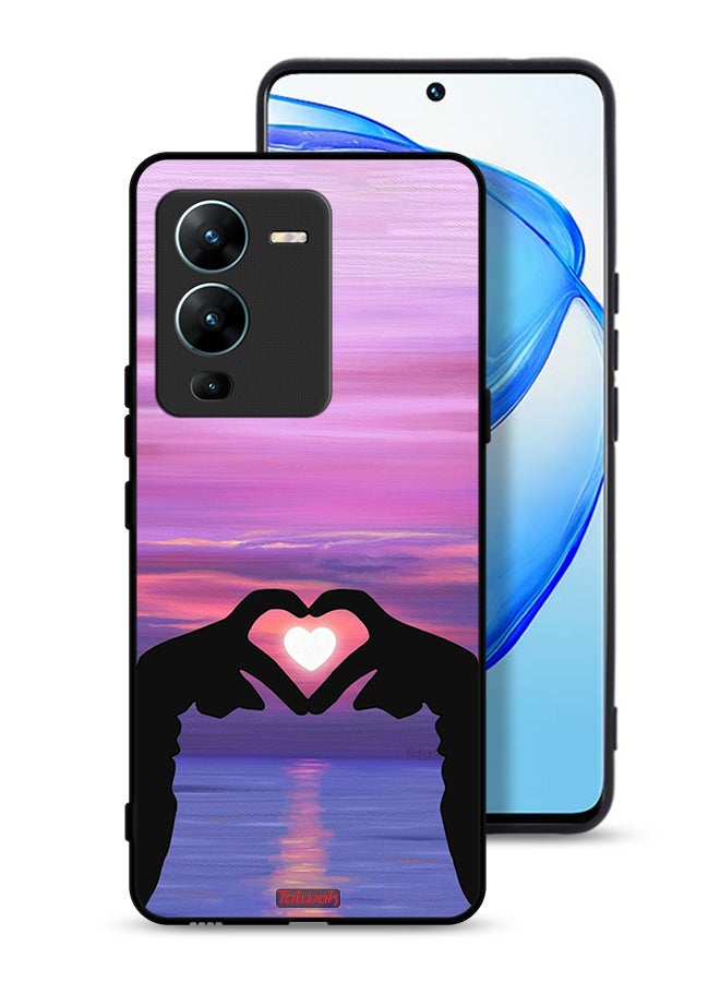 Tolwak Vivo V25 Pro 5G Protective Case Cover Heart Moon - Image 1