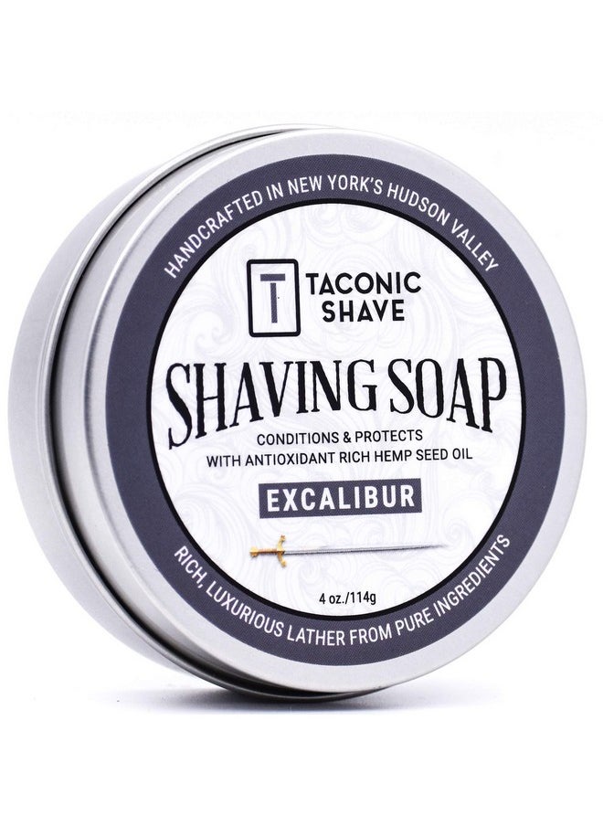 taconic shave Barbershop Quality Shaving Soap For Men With Anti-Oxidant Rich Seed Oils - Moisturizing Shaving Soap For All Skin Types (Excalibur)  - Image 1