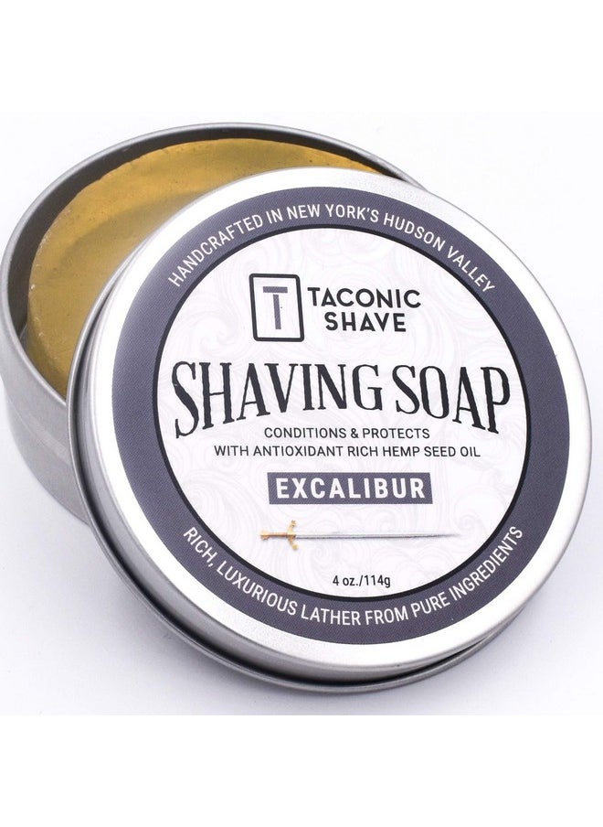 taconic shave Barbershop Quality Shaving Soap For Men With Anti-Oxidant Rich Seed Oils - Moisturizing Shaving Soap For All Skin Types (Excalibur)  - Image 2