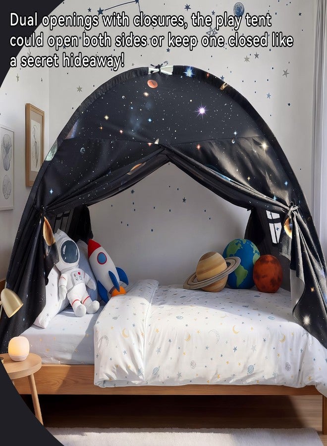 Sherilyn Full Bed Toddler Canopy Tent, Kids Indoor Canopy Privacy Space Sleeping Playhouse Blackout Bunk Bed Tents Full Size (Galaxy Tent) for Boys Girl Birthday House Gift - Image 4