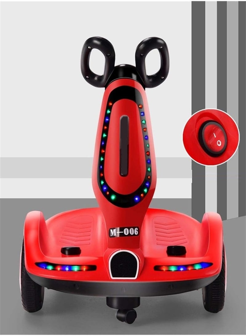 Rally Kids' Electric Scooter with 4 Wheels – Dual Motors, LED Lights & Music, Rechargeable 6V Battery - Image 1