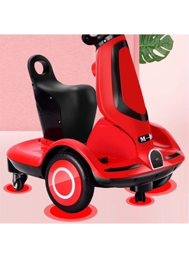 Rally Kids' Electric Scooter with 4 Wheels – Dual Motors, LED Lights & Music, Rechargeable 6V Battery - Image 3