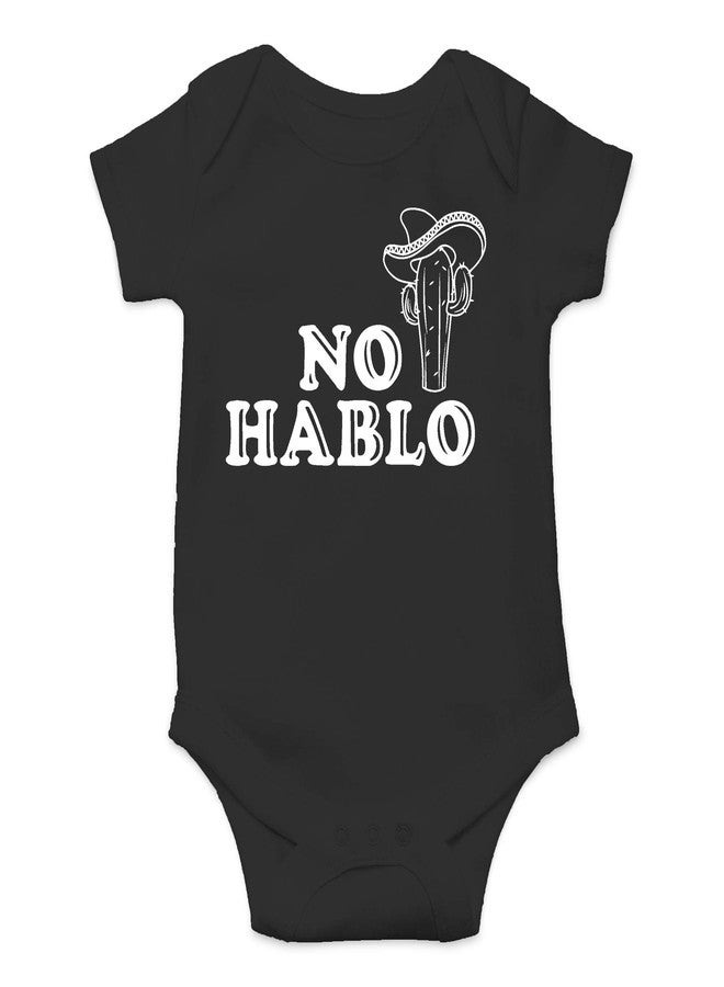 CBTwear No Hablo Espanol - Baby Clothes - Funny Newborn Bodysuit Outfits for Boys and Girls (6 Months, Black) - Image 1