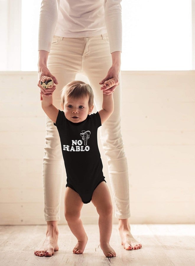 CBTwear No Hablo Espanol - Baby Clothes - Funny Newborn Bodysuit Outfits for Boys and Girls (6 Months, Black) - Image 3