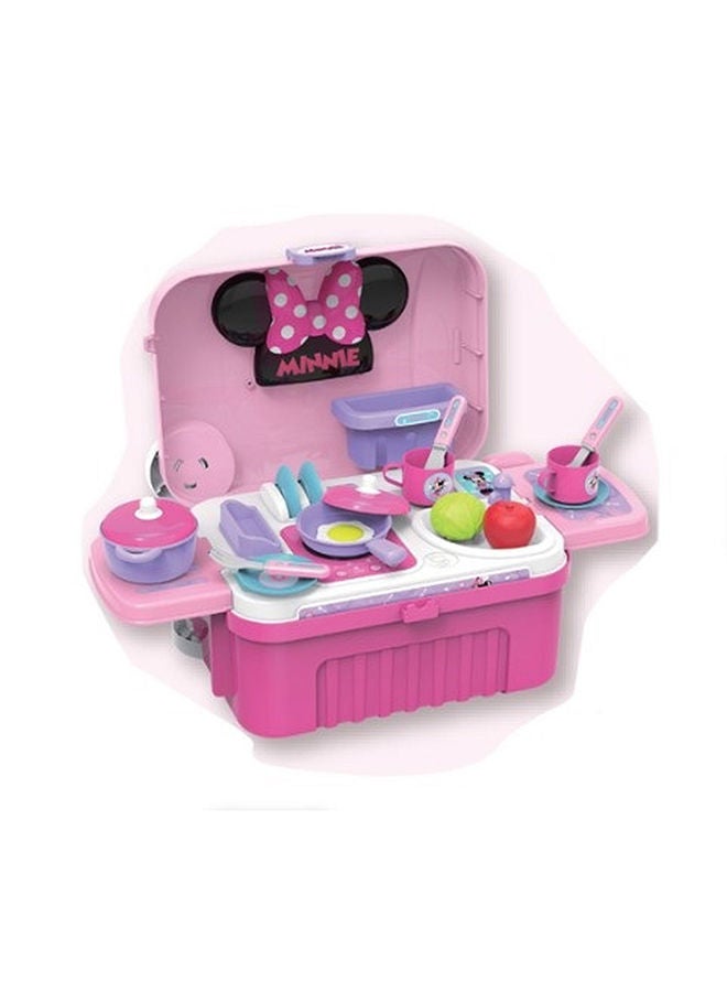 Minnie Mouse 3-in-1 Kitchen Trolley Play Case – Pretend Cooking Playset for Kids - Image 4