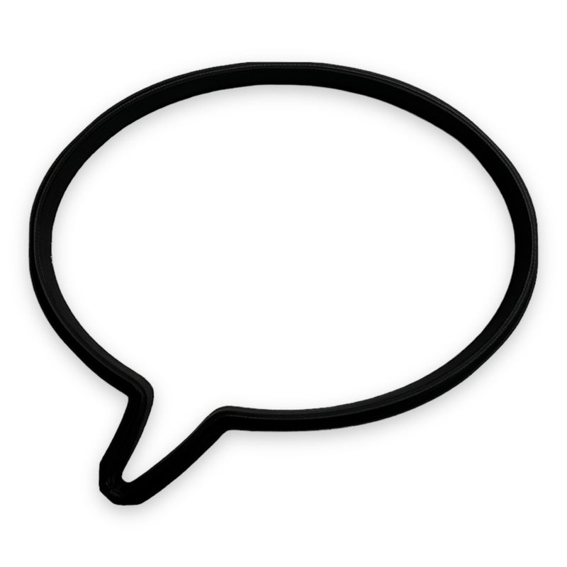 Speech Bubble Round Cookie Cutter with Easy to Push Design 4 inch