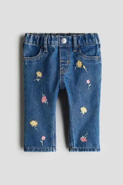H&M Embroidery-Detail Jeans