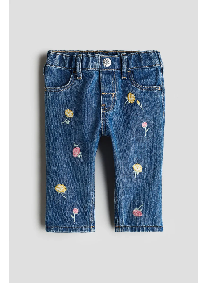 H&M Embroidery-Detail Jeans