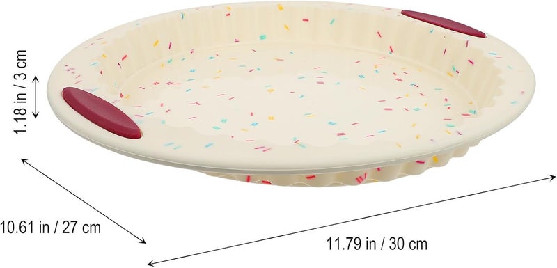 Silicone Cake Mold 12-inch Non-stick Savarin Baking Pan Candy Color round Ring Mold for DIY Cake Baking and Cheesecake Home Kitchen Use Random Color - Image 2