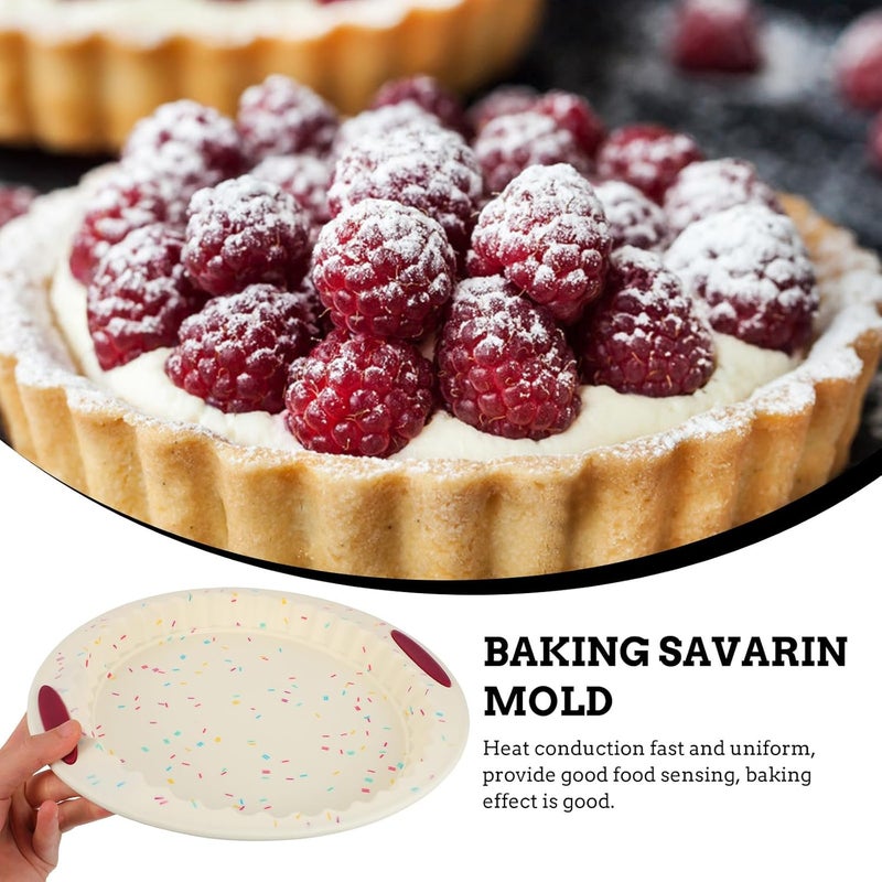 Silicone Cake Mold 12-inch Non-stick Savarin Baking Pan Candy Color round Ring Mold for DIY Cake Baking and Cheesecake Home Kitchen Use Random Color - Image 5