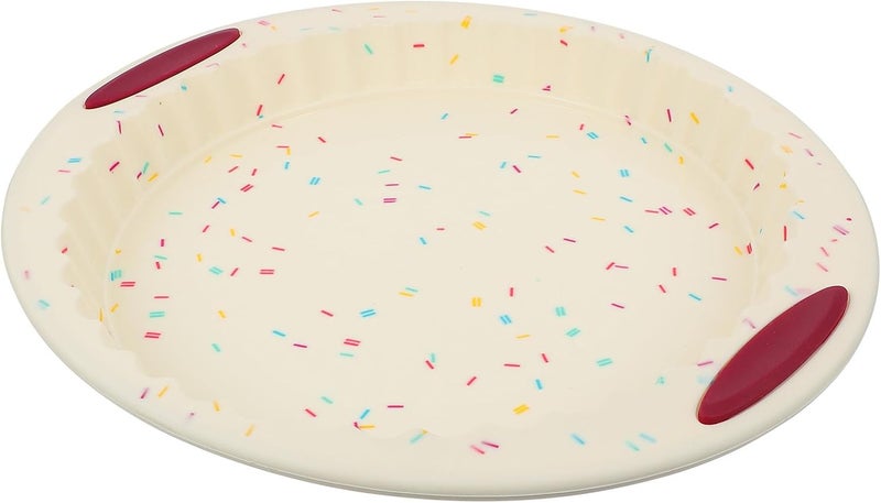 Silicone Cake Mold 12-inch Non-stick Savarin Baking Pan Candy Color round Ring Mold for DIY Cake Baking and Cheesecake Home Kitchen Use Random Color - Image 1
