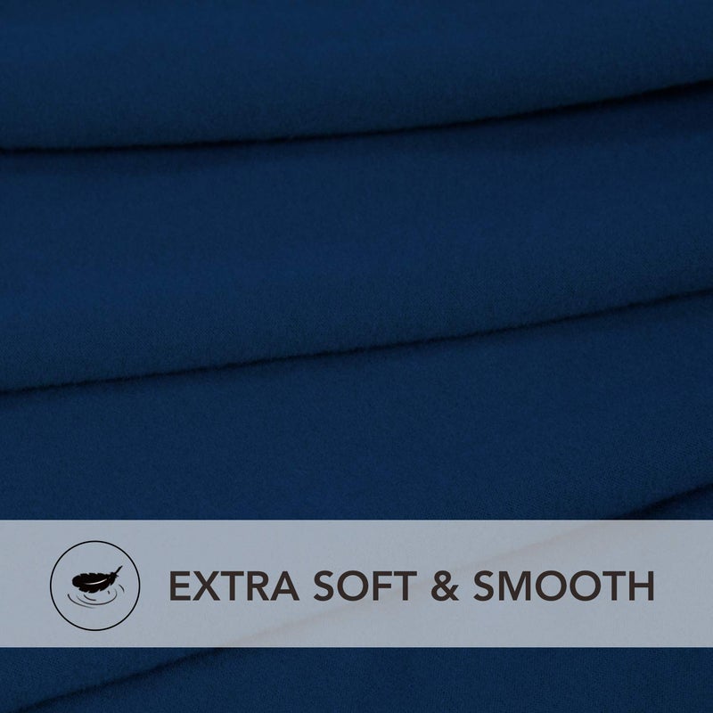 PureFit Super Stretch Sectional Couch Covers - 2 pcs Spandex Non Slip Sofa Covers with Elastic Bottom for L Shape Sectional Sofa Couch, Great for Kids & Pets (3 Seat Sofa + 3 Seat Chaise, Navy) - Image 4