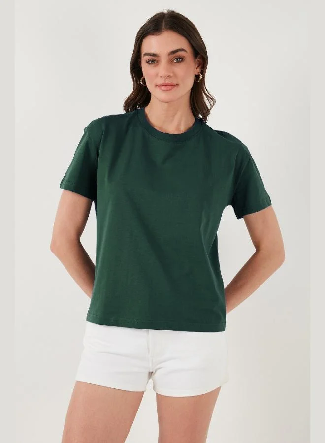 Lela Lela Cotton Oversize Fit Crew Neck T Shirt Women's T SHIRT 5866097