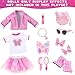 DOTVOSY American 18 Inch Dolls Clothes Pretend Makeup Accessories Gift Playset for GirlsCosmetic Bag Toys Fits for 18 Dolls Include Skirt Outfit Shoes Sunglasses Makeup Stuffs Doll NOT Include - Image 4