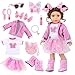 DOTVOSY American 18 Inch Dolls Clothes Pretend Makeup Accessories Gift Playset for GirlsCosmetic Bag Toys Fits for 18 Dolls Include Skirt Outfit Shoes Sunglasses Makeup Stuffs Doll NOT Include - Image 2