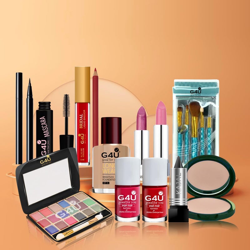 G4U G4U Complete Makeup Set For Women Pro Beauty Elegance Kit Pack of 17 Pcs Gift Set For girls A20 - Image 1