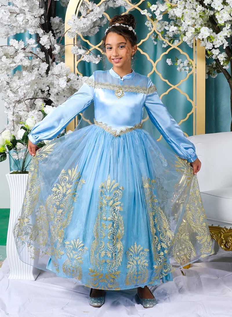 Party Centre Officially Licensed Disney Golden Princess Cinderella Prestige Dress Up Costume with Headpiece