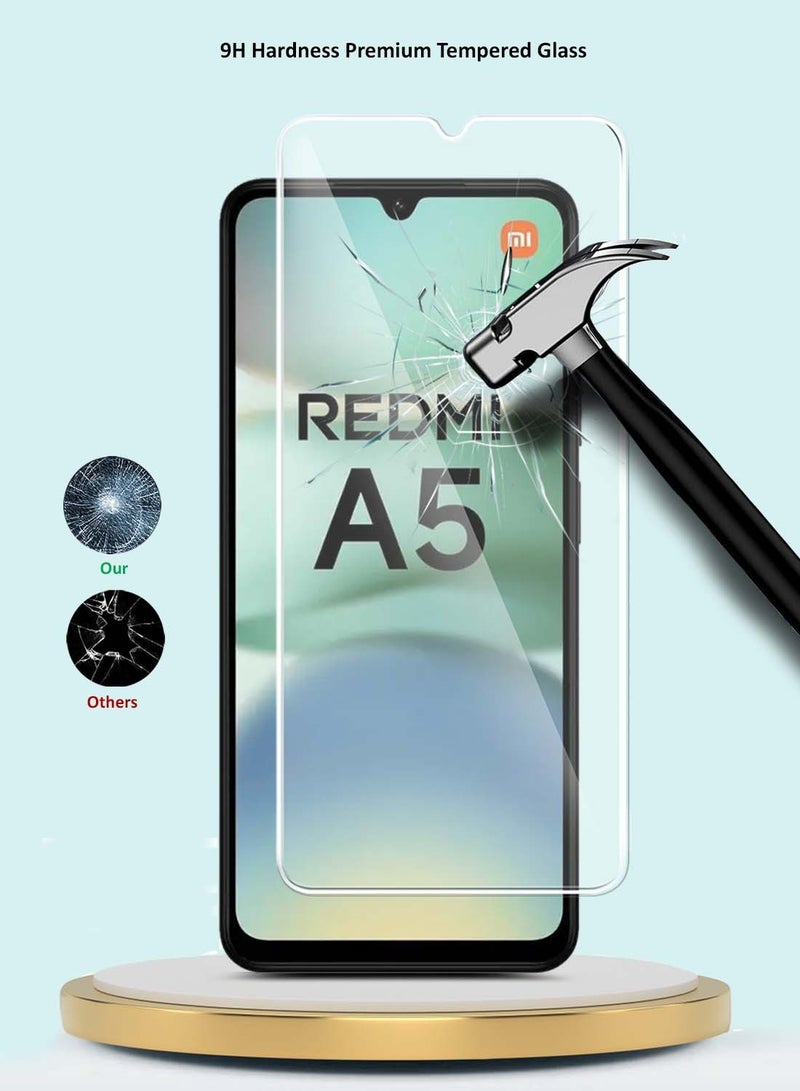 جيماكس شاومي ريدمي A5 4G 2025 جي ماكس بريميوم سلسلة حواف منحنية 9H 2.5D واقي شاشة من الزجاج المقسى - شفاف - Image 3