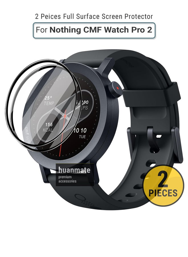 huanmate 2 Pieces Nothing CMF Watch Pro 2 Premium Screen Protector- Crisp Clarity, Ultimate Safety, Shield Against Smudges, Reliable Quality, Easy Installation & Removal  - Image 1