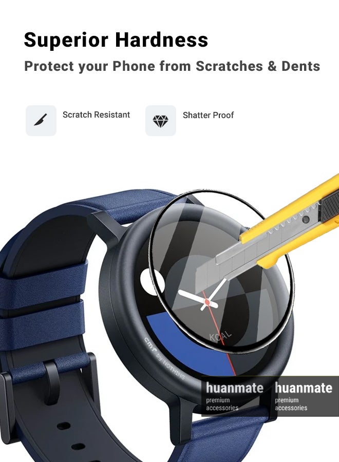 huanmate 2 Pieces Nothing CMF Watch Pro 2 Premium Screen Protector- Crisp Clarity, Ultimate Safety, Shield Against Smudges, Reliable Quality, Easy Installation & Removal  - Image 3