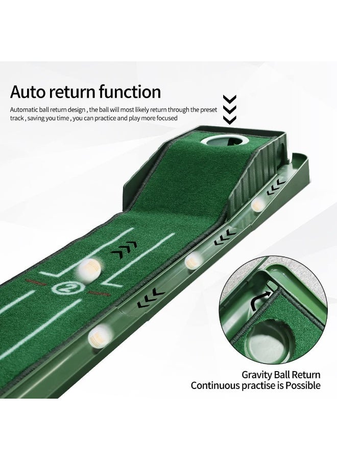 Arabest Putting Green Mat,Auto Ball Return,Indoor Practice,Real Feel,Directional Lines - Image 4