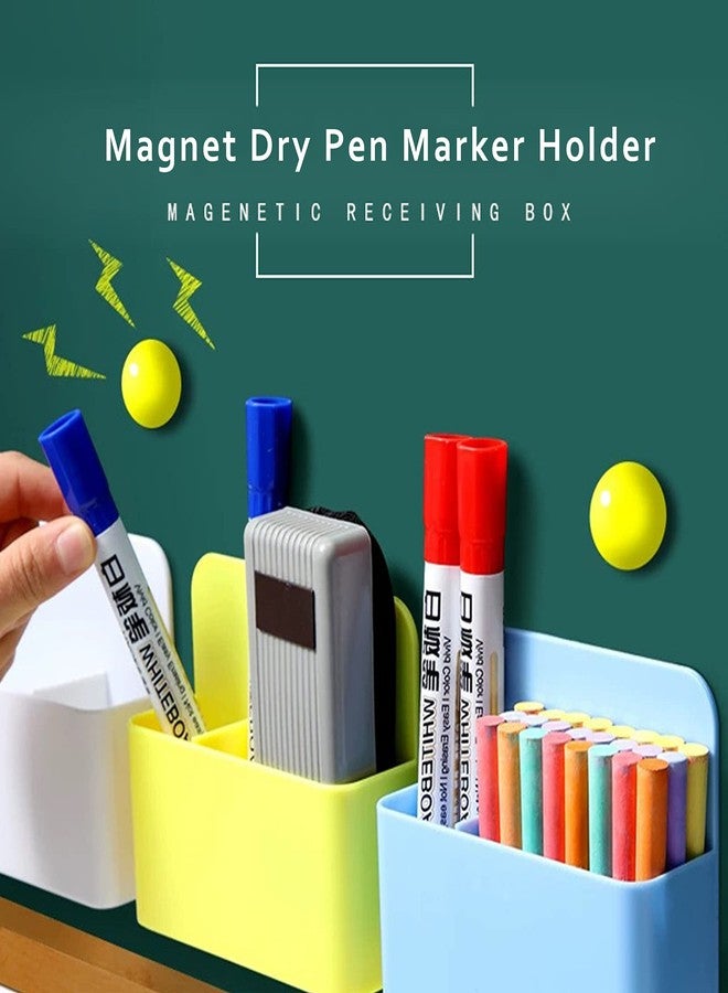 NILSTOREY Magnetic Pencil Holder for Locker, Magnet Dry Pen Marker Holder Organizer Storage for Whiteboards/Fridge/Refrigerator/School Locker/Office (Hot Pink) - Image 2