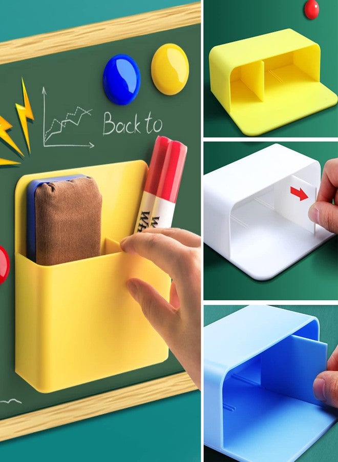 NILSTOREY Magnetic Pencil Holder for Locker, Magnet Dry Pen Marker Holder Organizer Storage for Whiteboards/Fridge/Refrigerator/School Locker/Office (Hot Pink) - Image 3