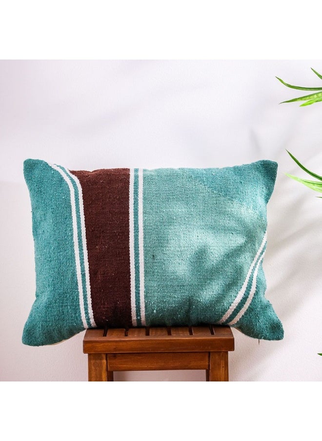 DANUBE HOME Outdoor Woven Cushion | Patio Throw Pillow Winter Garden Farmhouse Decor Outdoor Furniture | Decorative Pillows For Outdoor Seating Chair Sofa Swings 45X60cm-Multi Color 231202708925  - Image 1