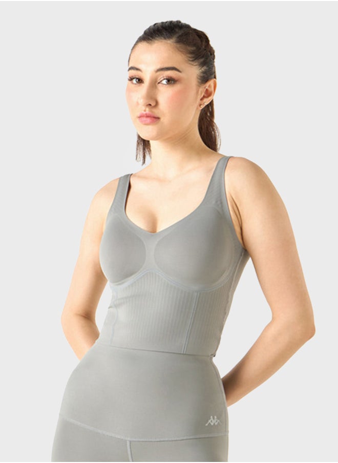 Kappa Logo Printed Racerback Bra  - Image 1