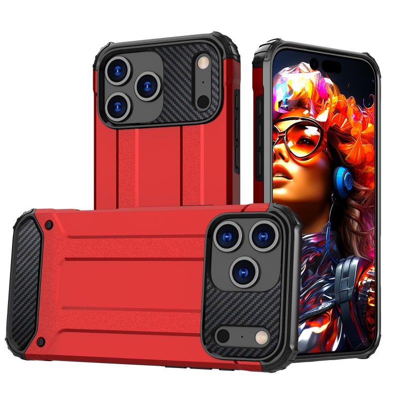 إيروريكس جراب هاتف Magic Armor TPU لهاتف iPhone 17 Pro Max (أحمر) - Image 1