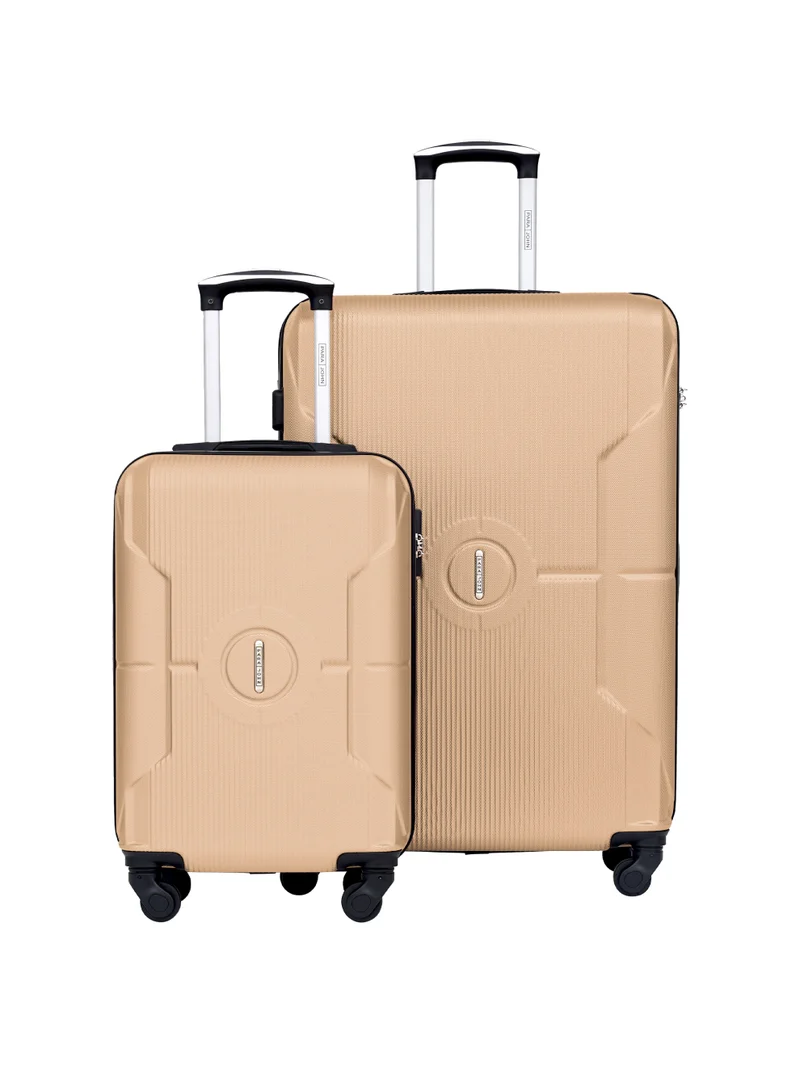 Sparkle ABS Hardside Spinner Luggage Trolley Set Gold