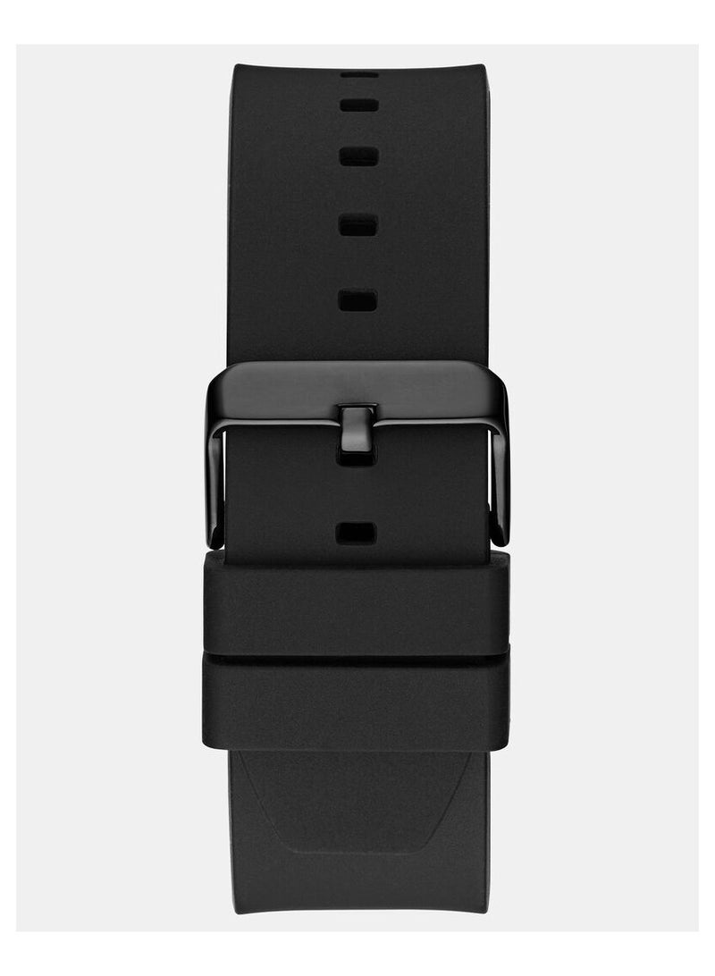 GUESS Men's Multi-Function Watch with Crystal Appliqué Black Silicone Strap – GW0633G1 - Image 3
