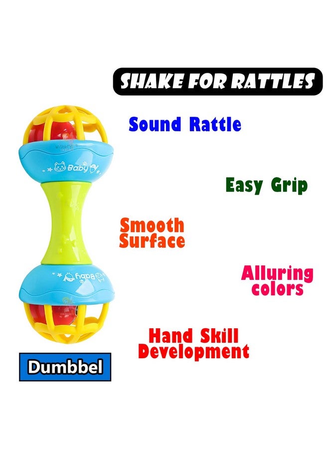 WISHKEY Plastic Colorful Rattles for Infants, BPA Free Non-Toxic Shake & Grab Toys for New Born Babies, Early Age Toys for Kids, 0-6 Months, Multicolor (Pack of 2) - Image 5