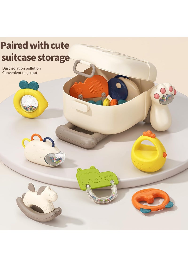 XiuWoo 10 pcs Baby Rattles and Teething Toys for 0-6 Months, Infant Rattle Toys for 3-6 Months, Gift Set for Newborn Boys and Girls  - Image 5