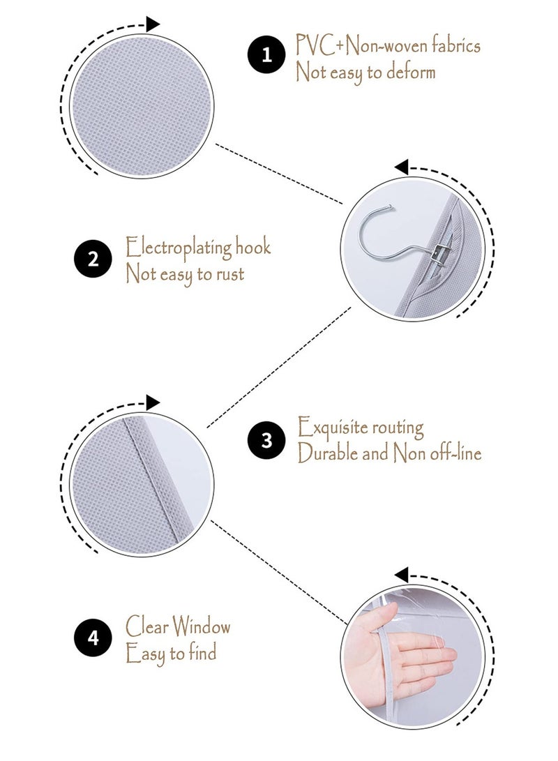 Winner Pockets Clear Handbag  Purse Organizer Hanging Bag Storage - Space Saving Hanging Shelf for Closet, Wardrobe, Over Door - Image 4