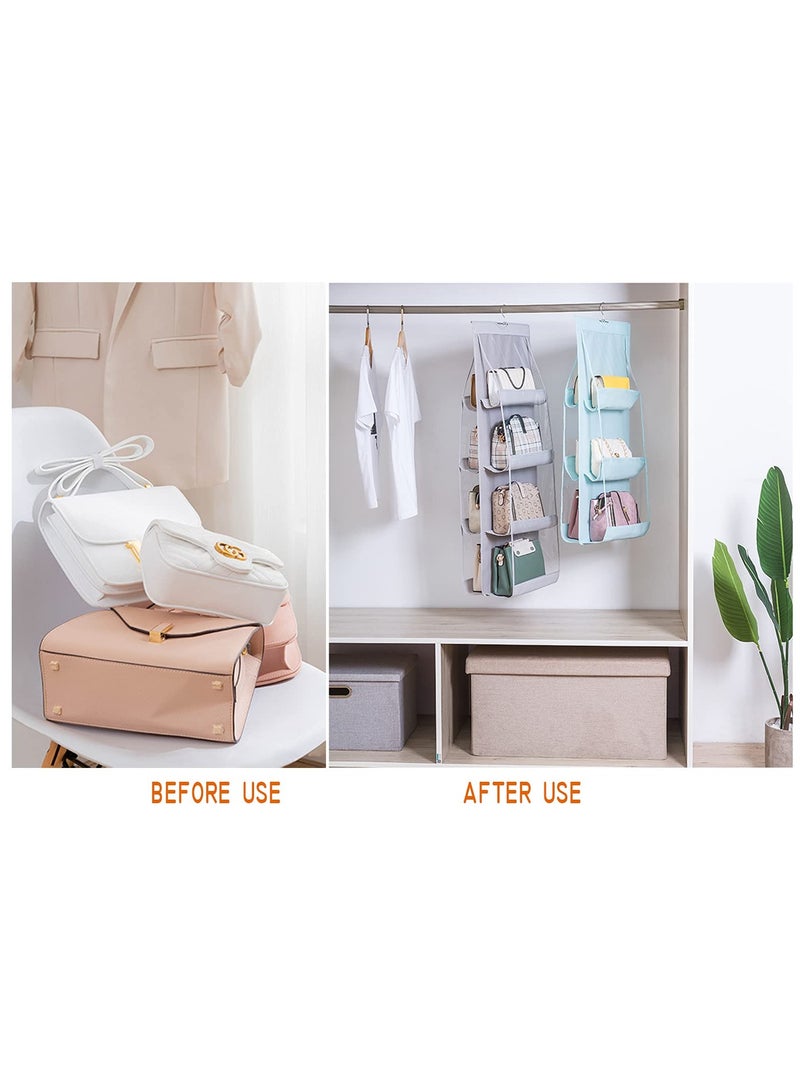 Winner Pockets Clear Handbag  Purse Organizer Hanging Bag Storage - Space Saving Hanging Shelf for Closet, Wardrobe, Over Door - Image 3