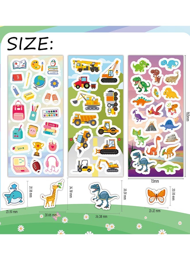 12 Sheets Kids Children Stickers for Scrapbooking, Crafting, Decorating,Over 230 Self Adhesive Paper Stickers ,Party Bag Fillers for Kids, Teacher Classroom Rewards - Image 3