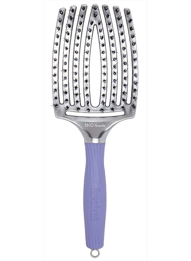 Olivia Garden FingerBrush Scalp-Hugging & Vented Combo Paddle Hair Brush (ionic & 100% boar bristles) FBCO-GD (Grande) - Image 1