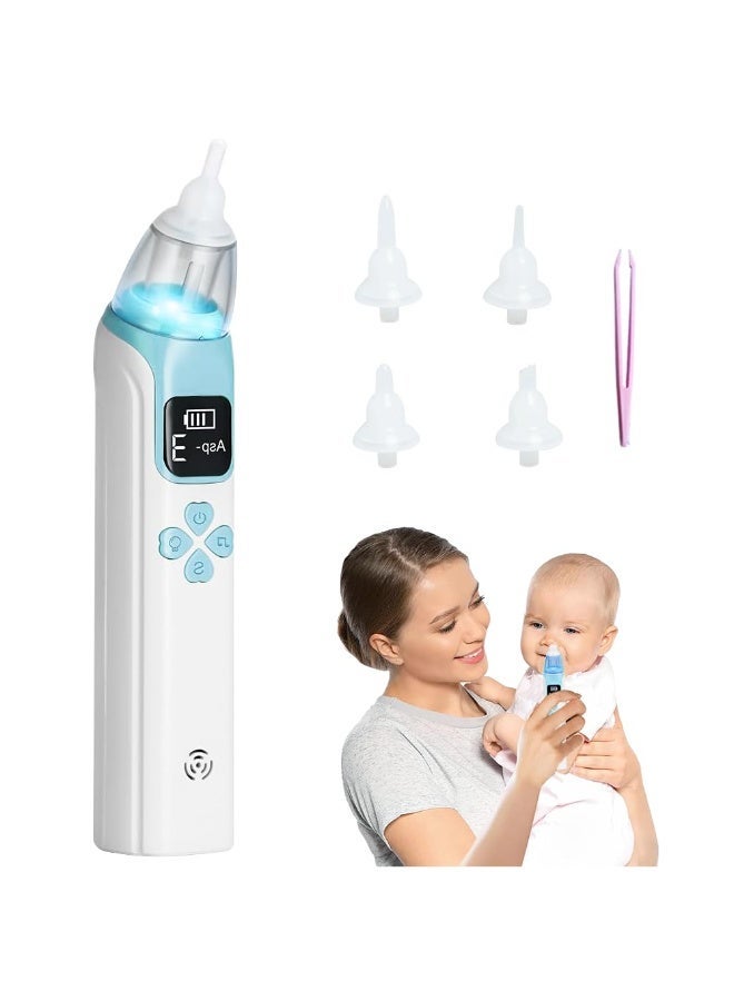 SHENGHUI Nasal aspirator, electric nasal aspirator, musical nasal aspirator, LED nasal aspirator, nasal cleaner, 4 silicone heads, 1 forceps - Image 1