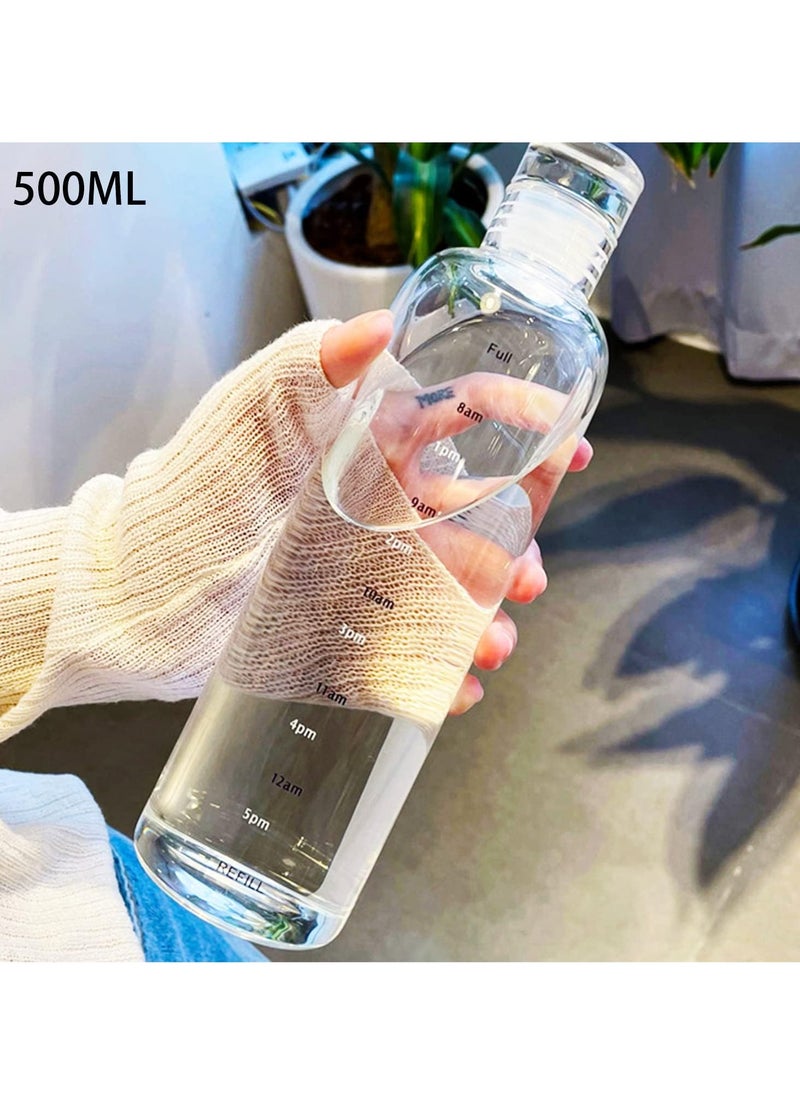 زجاجة مياه أكريليك بتصميم مانع للتسرب - 500 مل قطعة واحدة متعدد الألوان