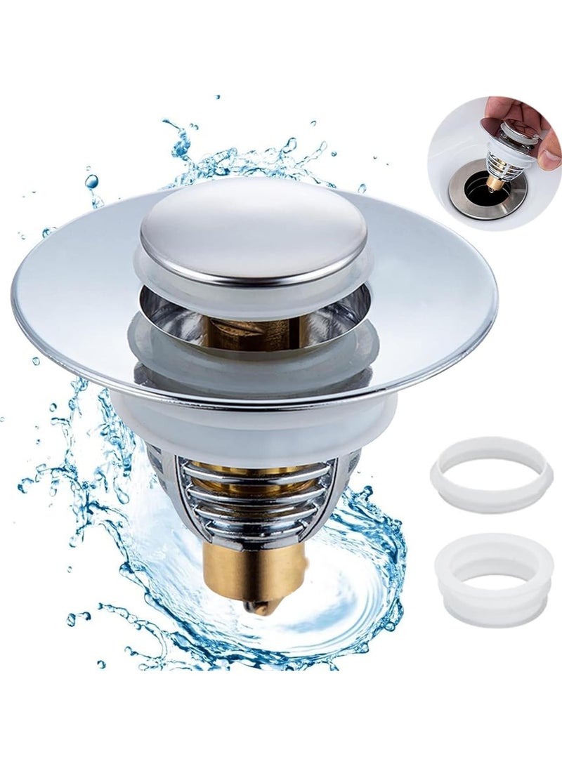 Gonice Bathtub Drain Stopper, 27-41MM Bathtub Pop Up Drain Plug with Silicone Sealing Cap, Tub Drain Stopper with Spring Core, Sink Stopper Suitable for Bathtub, Bathroom and Kitchen Sink, Etc - Image 1