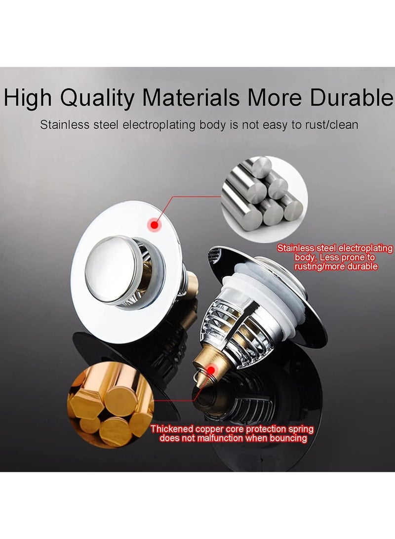 Gonice Bathtub Drain Stopper, 27-41MM Bathtub Pop Up Drain Plug with Silicone Sealing Cap, Tub Drain Stopper with Spring Core, Sink Stopper Suitable for Bathtub, Bathroom and Kitchen Sink, Etc - Image 3