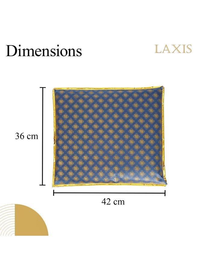 LAXIS HOMFIL Brand - Laxis Non-Woven Single Saree Cover, Saree Bags, Transparent Saree Covers with Zip for Storage, Dust & Waterproof, Wardrobe Saree Packing, Size-36x42x2 CM (Pack of 10, Navy Blue) - Image 3