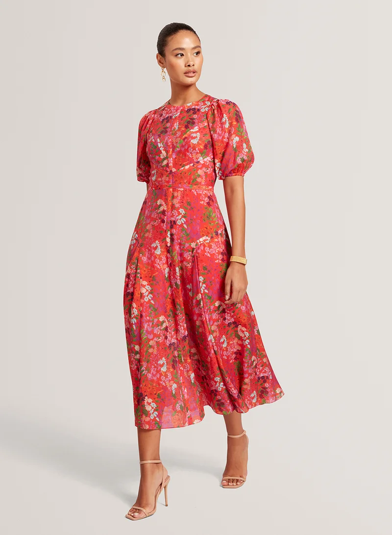 تيد بيكر Floral Puffed Dress