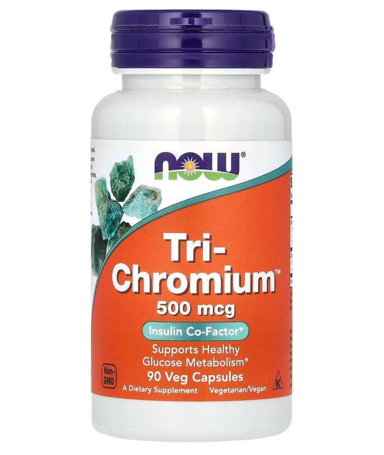 now Tri-Chromium 500 mcg 90 Veg Capsules