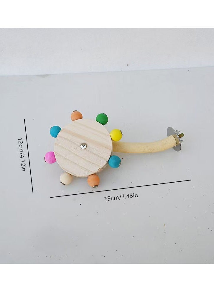 Bird toy parrot Hanging swing chewing vine balls Rotating windmill station stand Suitable for parrots, monk parrots, parakeets, cockatoos, parrots, creeps and cute birds in cages 2 pieces - Image 4